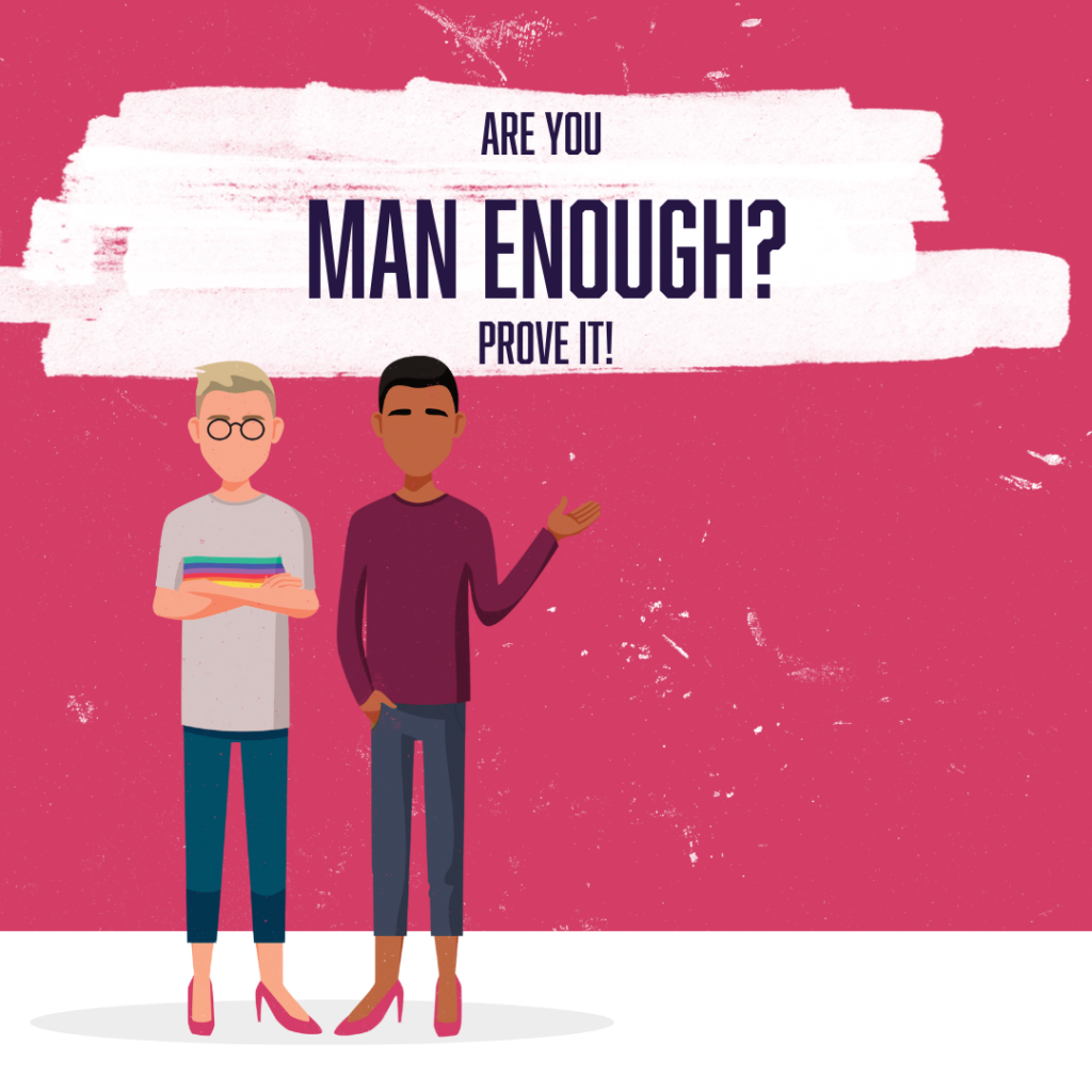 are you man enough prove it. (2)